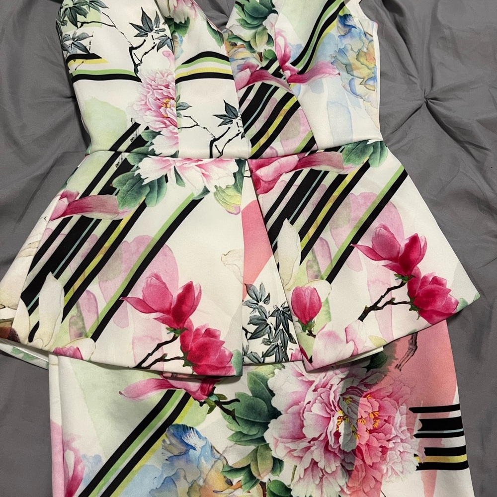 Floral peplum dress